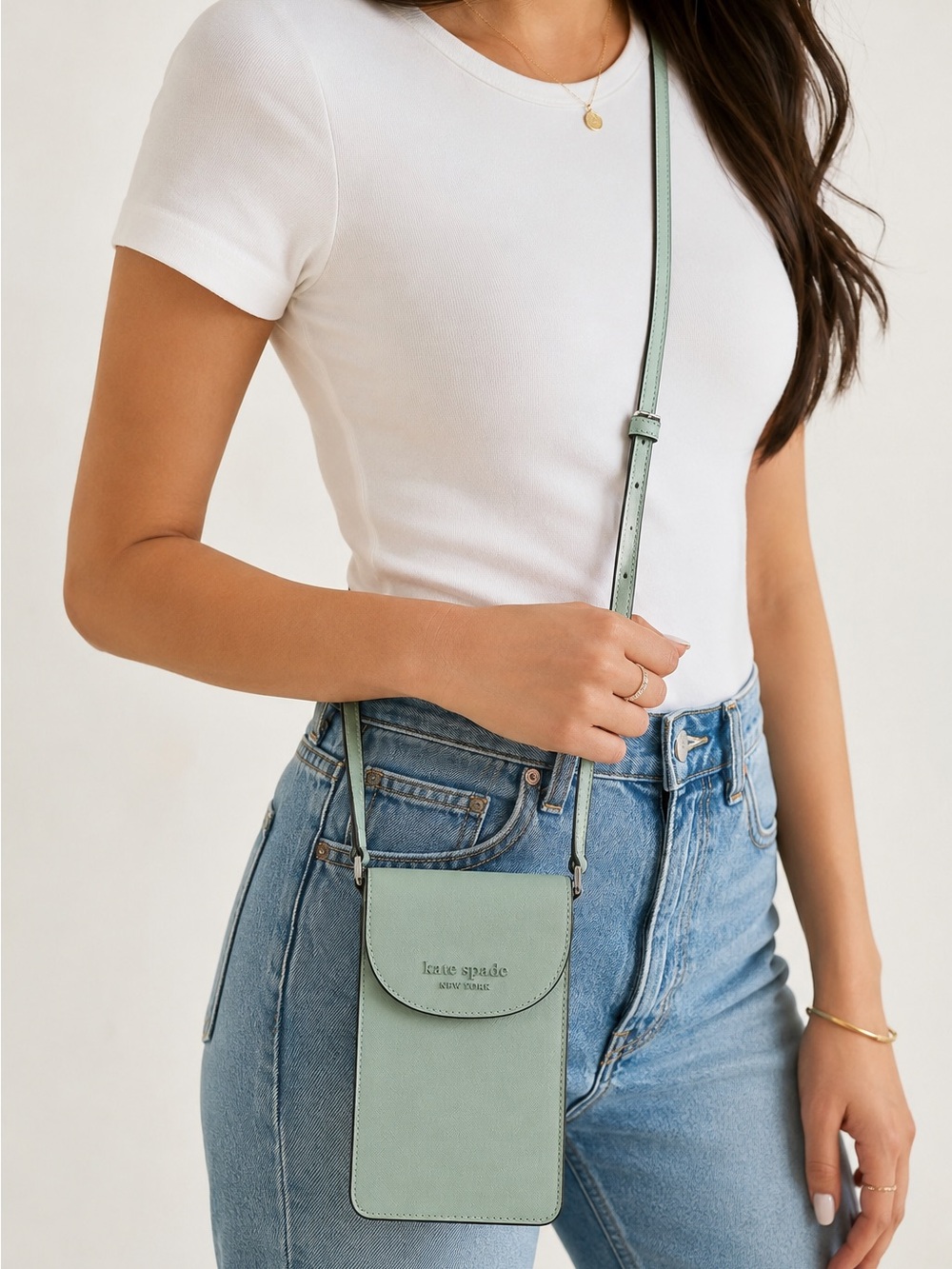 kate spade Mint Green Crossbody Phone Pouch